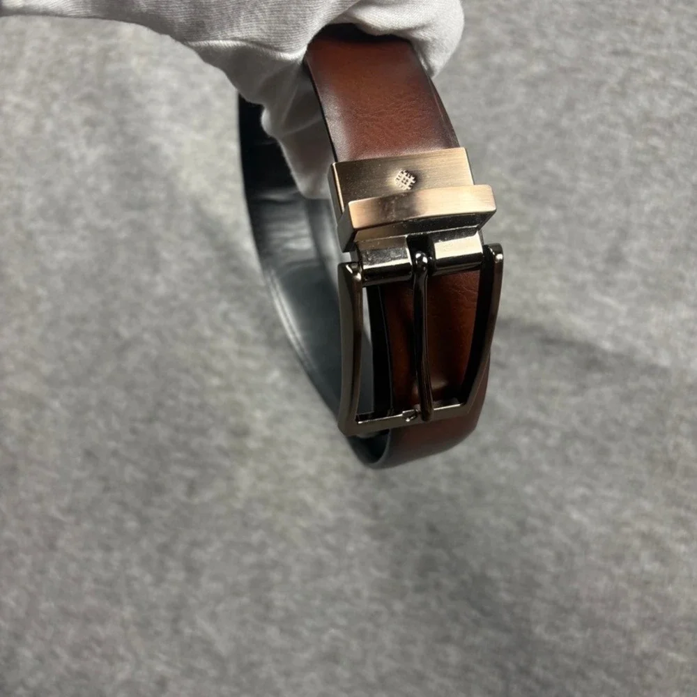 Mens‎ CKF Brown Black Reversible Belt 38/95 Synthetic Leather